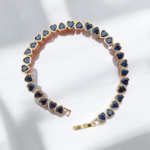 Sapphire Blue Heart Bracelet