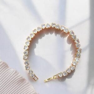 Crystal White Heart Bracelet