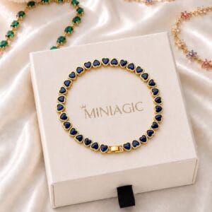 Sapphire Blue Heart Bracelet