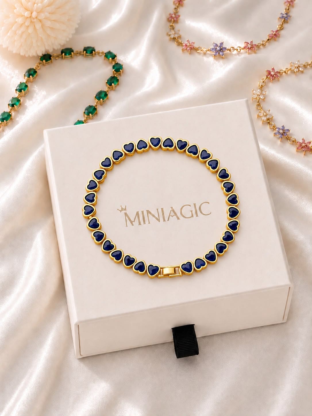 Sapphire Blue Heart Bracelet