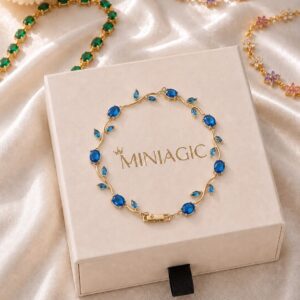 Blue Tulip Bracelet - Gold Plated