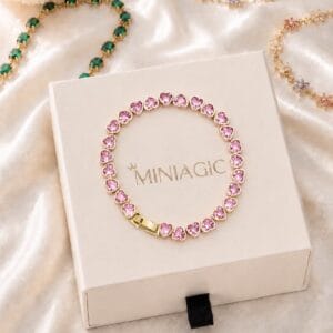 Blush Pink Heart Bracelet