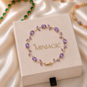 Lavender Tulip Bracelet - Gold Plated
