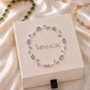 Lavender Tulip Bracelet - Silver Plated